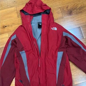 The North Face Youth Red and Gray Jacket-size 18/20